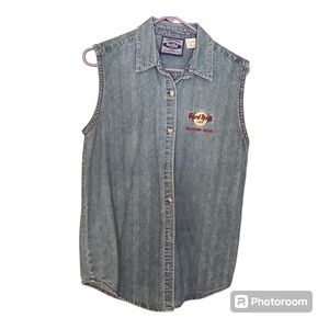 Vintage Hard Rock Niagara Falls Sleeveless Button Down